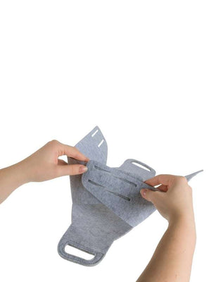 Wenko Felt basket Mod. Nina S light grey, set of 2