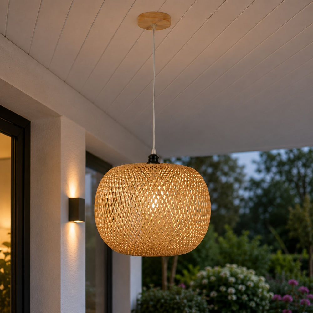 Woven Bamboo Hanging Ceiling Lamp