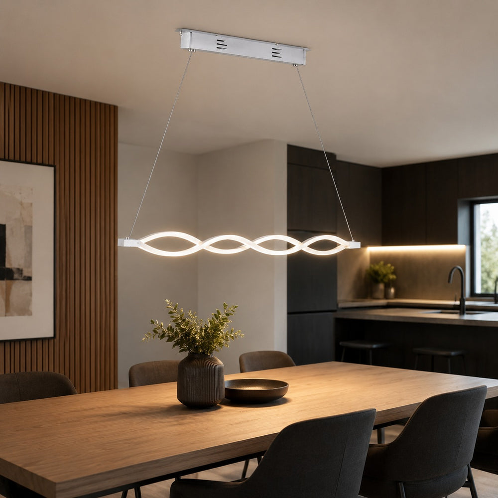 Modern Wave LED Pendant Light