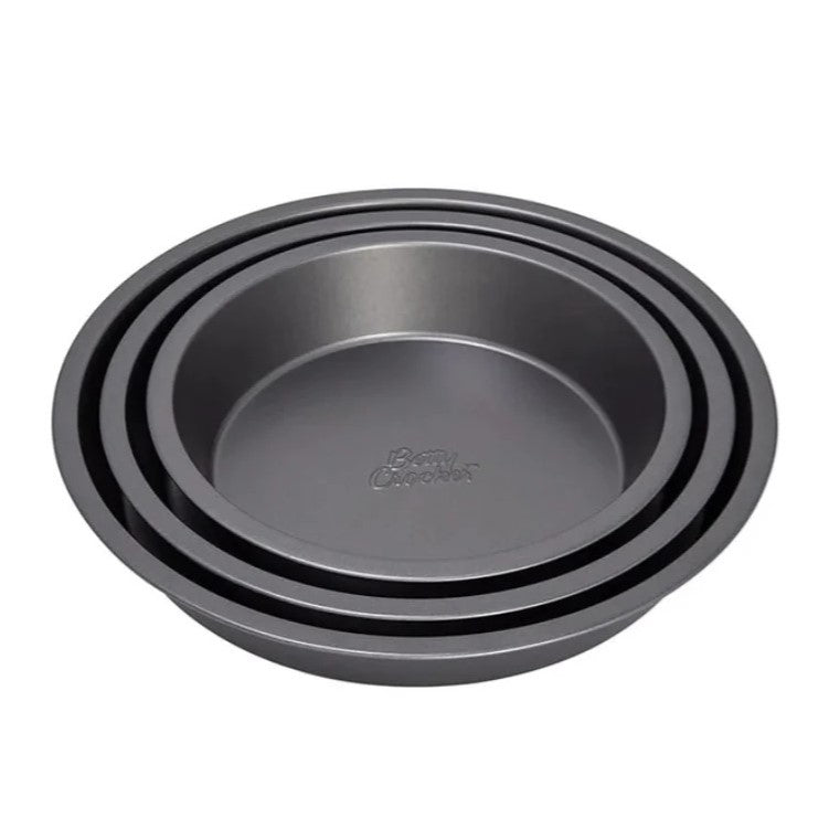 Betty Crocker Non-Stick Round Baking Pan Set Of 3 Pieces 24/28/32cm