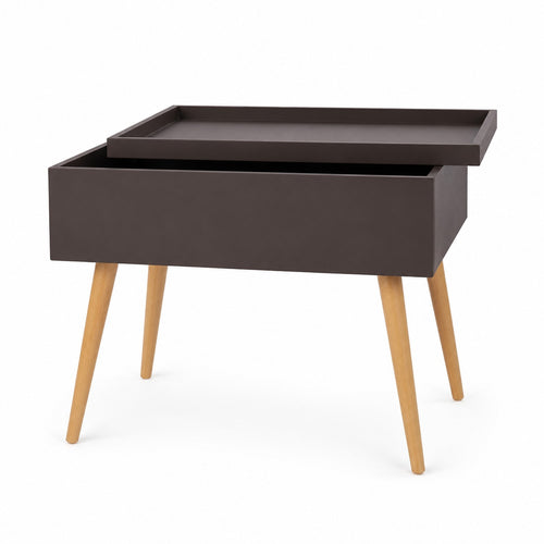 Modern Side Table with Removable Tray