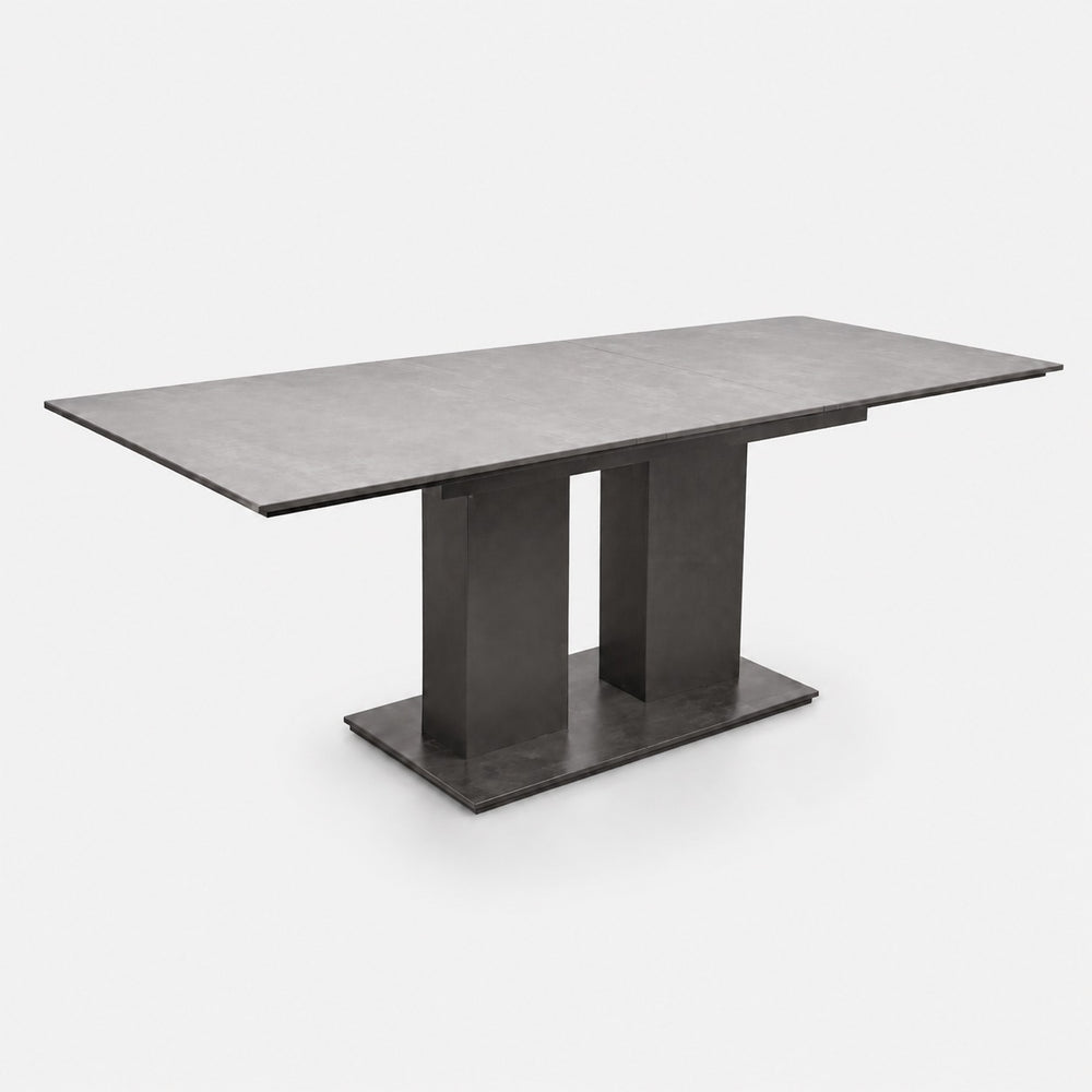 Reality Raw Steel Modern Extendable Dining Table
