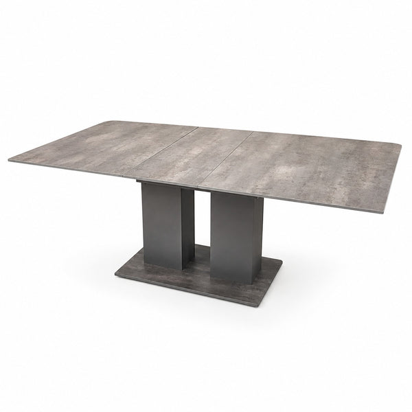 Reality Raw Steel Modern Extendable Dining Table