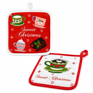 Delice Valley Christmas Kitchen Pot Holders – Set of 2