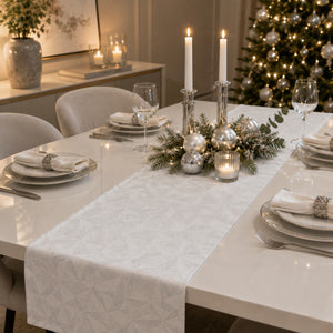 Migros White & Silver Table Runner