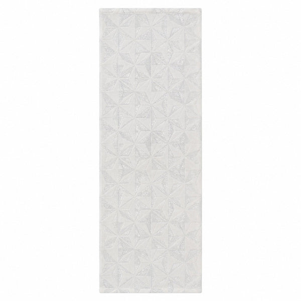 Migros White & Silver Table Runner