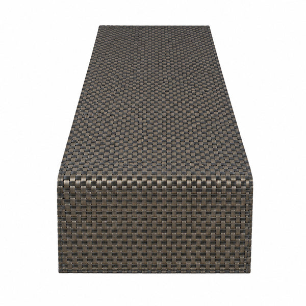 Dark Grey & Gold Woven Table Runner