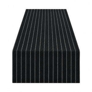 Black Striped Table Runner