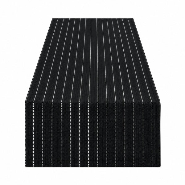 Black Striped Table Runner