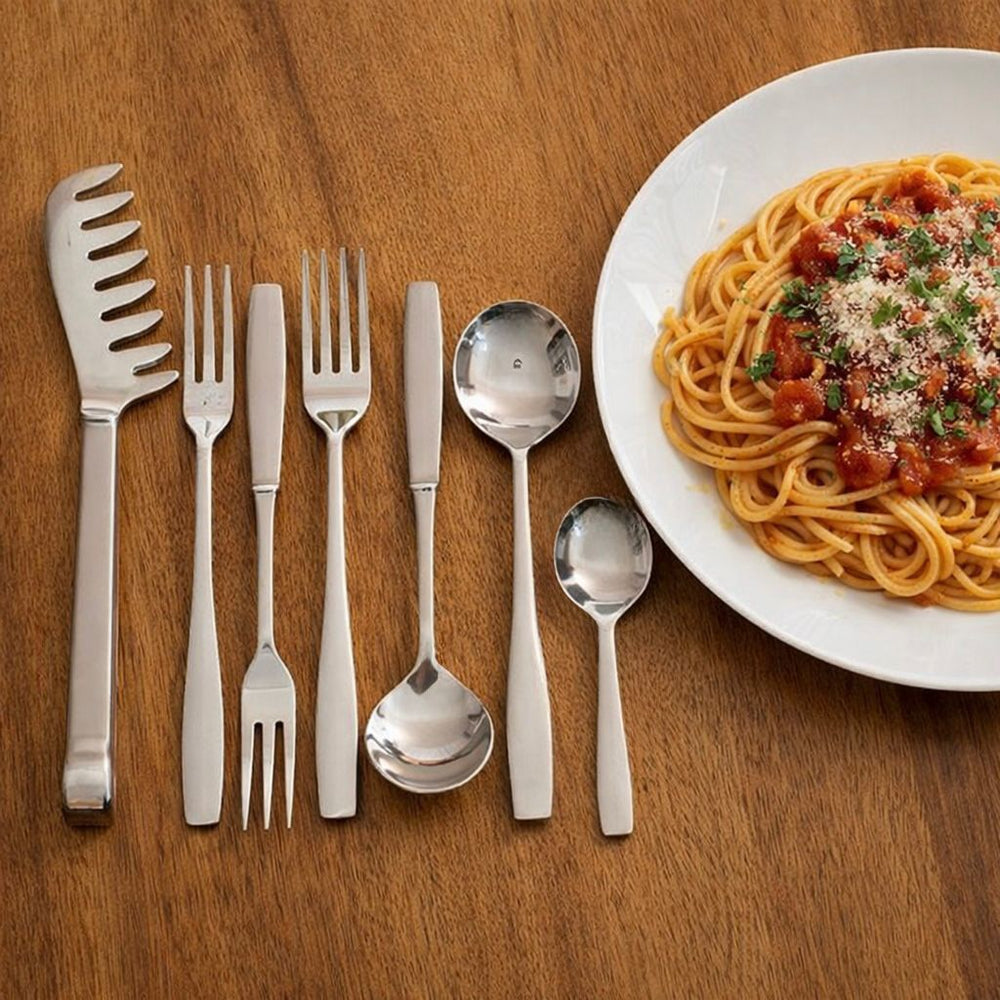 Fontignac 7-Piece Stainless Steel Spaghetti Set – Professional Pasta Serving Cutlery & Tongs
