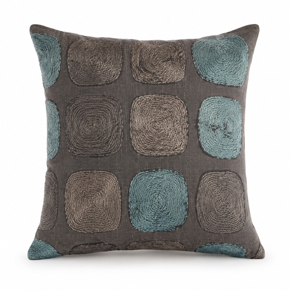 Tiseco Home Studio Cushion with Blue Abstract Circles