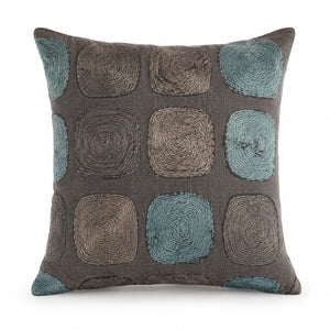 Tiseco Home Studio Cushion with Blue Abstract Circles