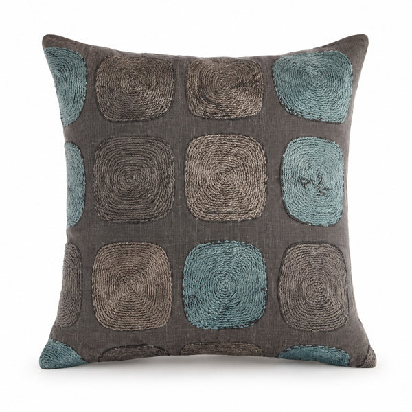 Tiseco Home Studio Cushion with Blue Abstract Circles
