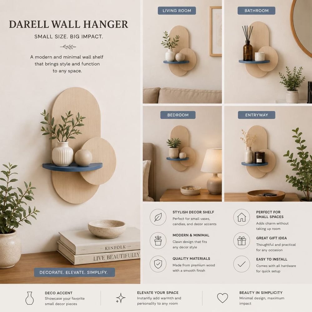 Darell Wall Hanger Beige & Grey