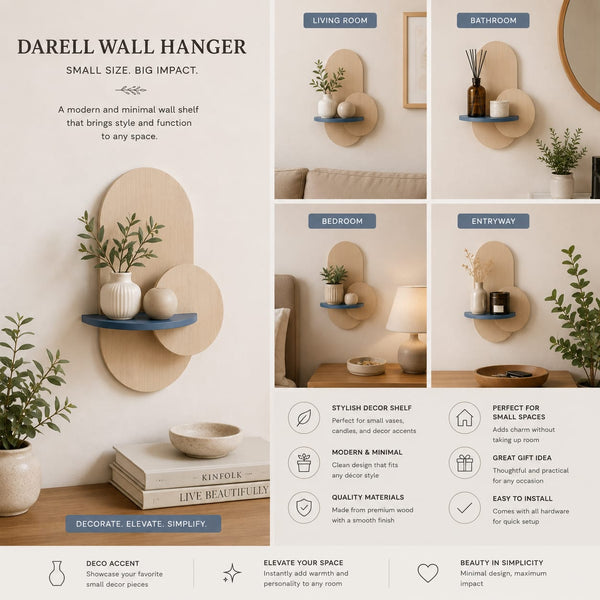 Darell Wall Hanger Beige & Grey
