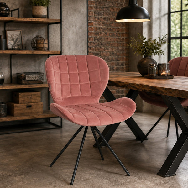 OMG Dining Chair with Black Metal Legs – Modern Upholstered Accent Chair for Dining Room &amp; Office