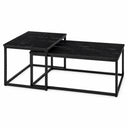KENO Side Table Set of 2 Marble by Stella Trading