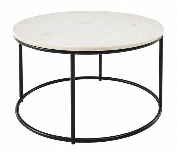 Round Marble Coffee Table by Stella (Balck or White)