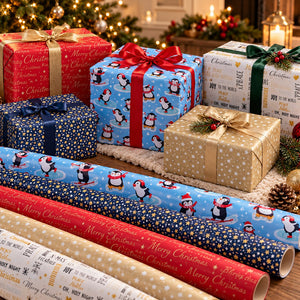 Noël Christmas Gift Wrapping Paper – 3 m × 70 cm – 12 Designs