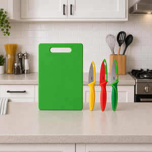 Zyliss Cutting Board & 3-Knife Set