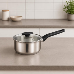 Zyliss Stainless Steel Saucepan with Glass Lid – 1.4 L, 16 cm