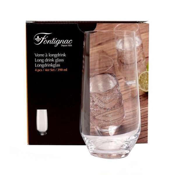 SET OF 4 LONG GLASSES BY FONTIGNAC
