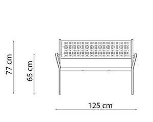 Alice two-Seater outdoor sofa- Powder Coating