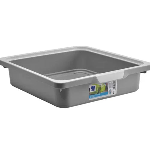 KIS BI Box  – 7L Transparent Italian-Made Storage Box (Light & Dark Grey)