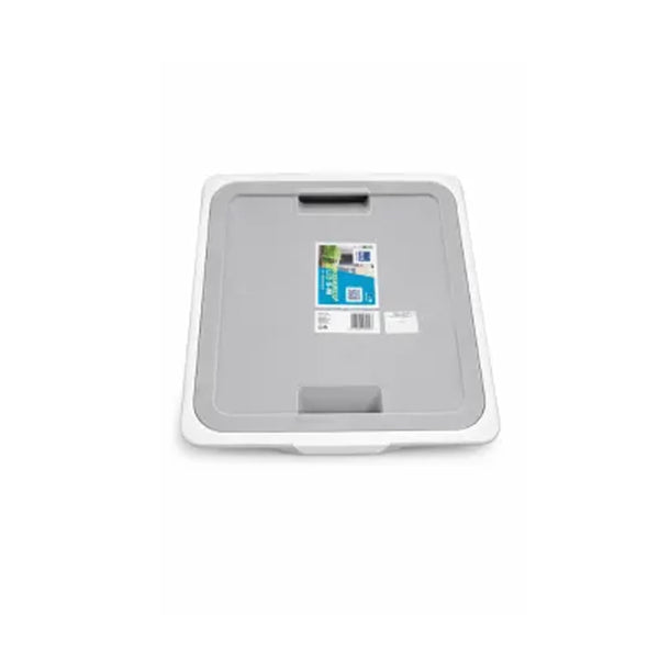 KIS BI Box  – 7L Transparent Italian-Made Storage Box (Light & Dark Grey)