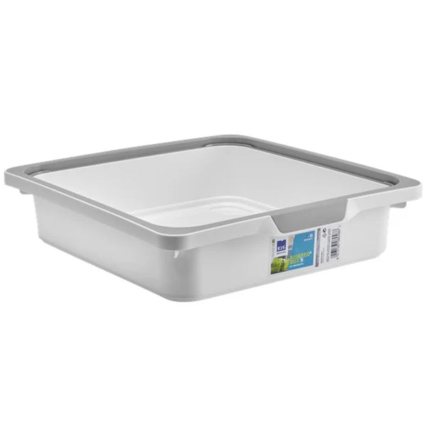 KIS BI Box  – 7L Transparent Italian-Made Storage Box (Light & Dark Grey)