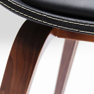 KARE Design Costa Elegant Mi-Century Modern Armchair in Black & Walnut