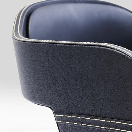 KARE Design Costa Elegant Mi-Century Modern Armchair in Black & Walnut