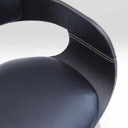KARE Design Costa Elegant Mi-Century Modern Armchair in Black & Walnut