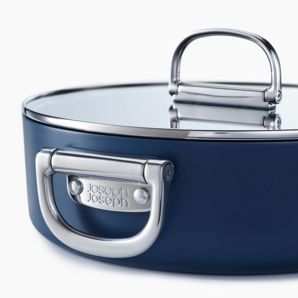 Joseph Joseph Midnight Blue Shallow Non-Stick Casserole with Lid