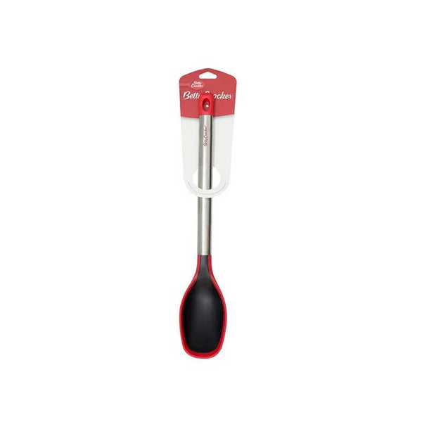 Silicone solid spoon / SS handle By Betty Crocker