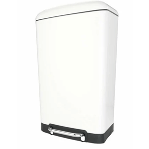WENKO 30L Soft-Close Pedal Bin – in Silver or White