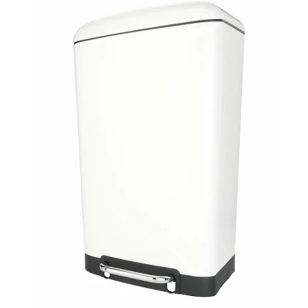 WENKO 30L Soft-Close Pedal Bin – in Silver or White