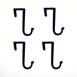 Over-the-Door Clothes Hanger Hooks – Set of 2 in Black or Grey