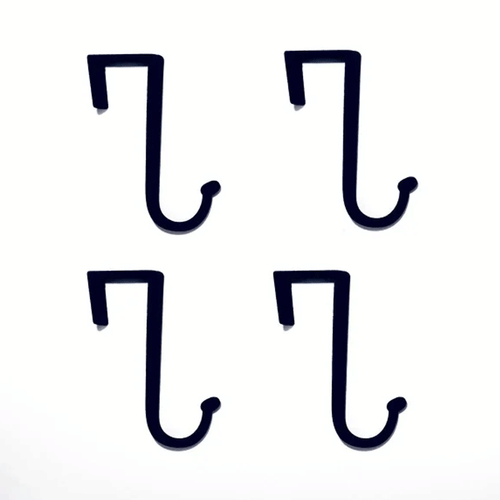 Over-the-Door Clothes Hanger Hooks – Set of 2 in Black or Grey