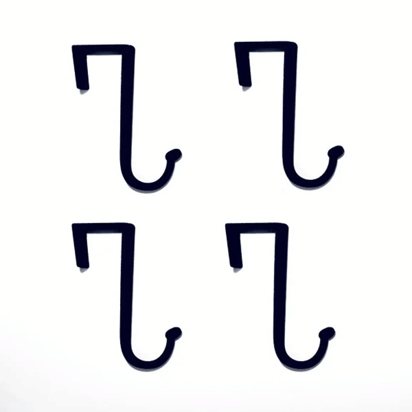 Over-the-Door Clothes Hanger Hooks – Set of 2 in Black or Grey