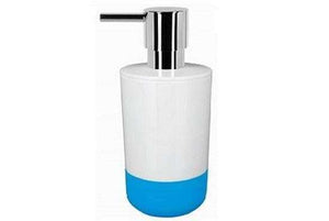Spirella Moji Blue & White Soap Dispenser with Stainless Steel Pump