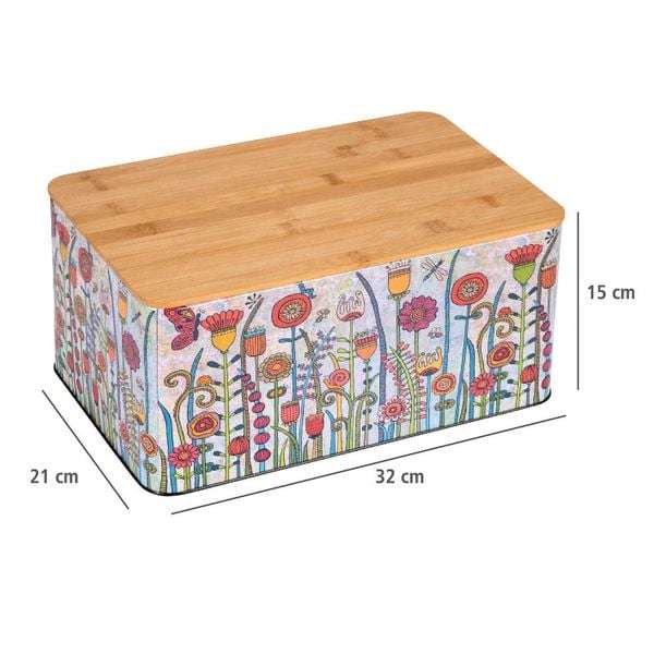 WENKO Rollin'Art Garden Storage Set – Airtight Kitchen Canisters & Bread Box