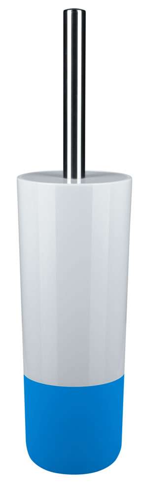 Spirella Toilet Brush & Holder – Blue & White Acrylic Bathroom Set