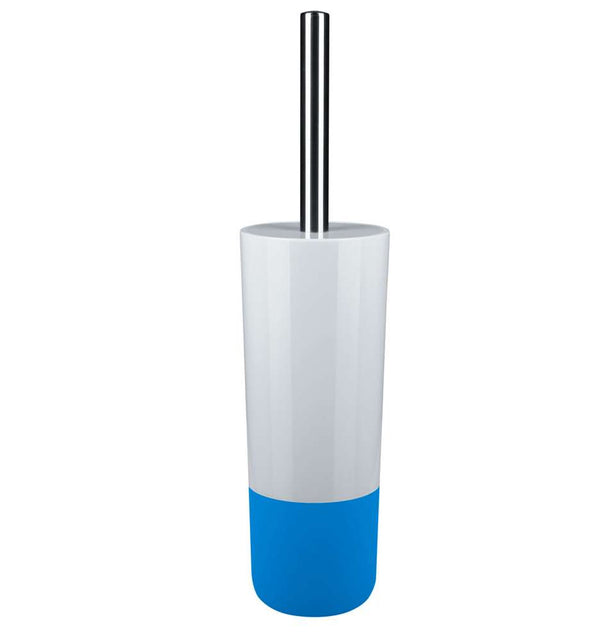 Spirella Toilet Brush & Holder – Blue & White Acrylic Bathroom Set