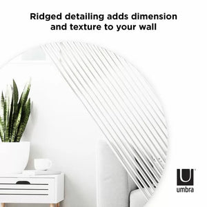 Umbra Ridge Wall Mirror 24" Clear – Round Decorative Mirror