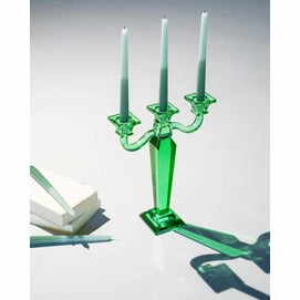 By Boo Decorative 3-Arm Candle Holder – In Presly Blue, Green & Lilac