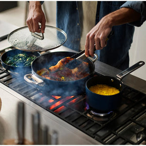 Joseph Joseph Midnight Blue Shallow Non-Stick Casserole with Lid
