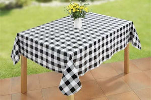 Wenko Karo Grey Checkered Tablecloth