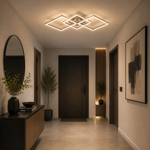DesignLive MONTREAL LED Ceiling Light 54 cm – Brushed Nickel | 37.8W Integrated LED | 3100 lm | 3000K Warm White