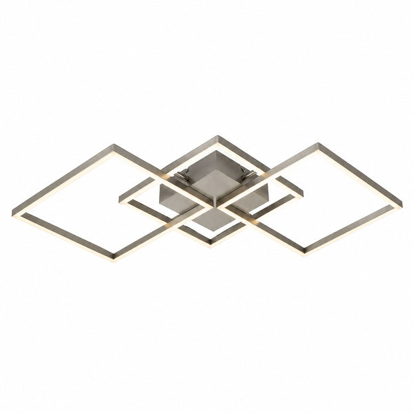 DesignLive MONTREAL LED Ceiling Light 54 cm – Brushed Nickel | 37.8W Integrated LED | 3100 lm | 3000K Warm White